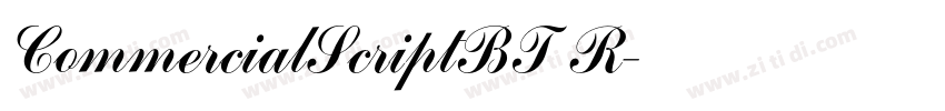 CommercialScriptBT R字体转换